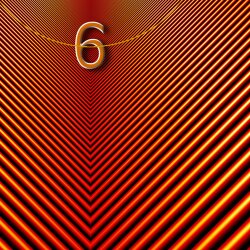 Wanduhr XXL 3D Optik Dixtime abstrakt rot 30x90 cm hochkant leises Uhrwerk GL-001H