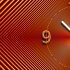 Wanduhr XXL 3D Optik Dixtime abstrakt rot 30x90 cm leises Uhrwerk GL-001