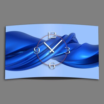 Digital Designer Art abstrakt blau Designer Wanduhr modernes Wanduhren Design leise kein ticken DIXTIME 3D-0374