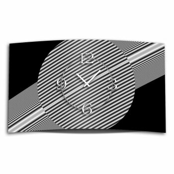 Abstrakt grau Designer Wanduhr modernes Wanduhren Design leise kein ticken DIXTIME 3D-0304