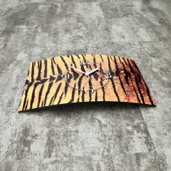 Animalprint Fell Tiger Designer Wanduhr modernes Wanduhren Design leise kein ticken DIXTIME 3D-0295