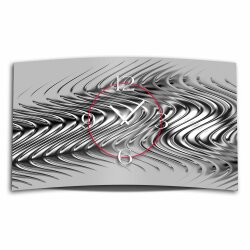 Abstrakt metallic grau Designer Wanduhr modernes Wanduhren Design leise kein ticken DIXTIME 3D-0271