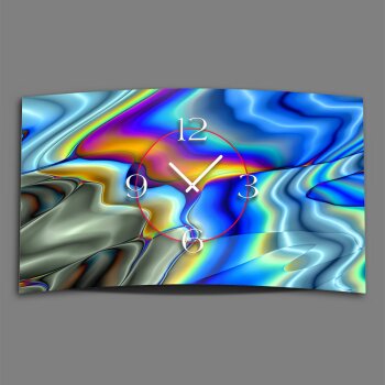 Abstrakt Farbverlauf bunt Designer Wanduhr modernes Wanduhren Design leise kein ticken DIXTIME 3D-0266