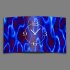 Abstrakt blau lila  Designer Wanduhr modernes Wanduhren Design leise kein ticken dixtime 3D-0167