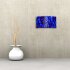 Abstrakt blau lila  Designer Wanduhr modernes Wanduhren Design leise kein ticken dixtime 3D-0167