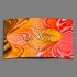 Abstrakt apricot pfirsich orange  Designer Wanduhr modernes Wanduhren Design leise kein ticken dixtime 3D-0229