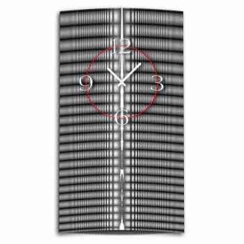 Abstrakt schwarz grau Designer Wanduhr modernes Wanduhren Design leise kein ticken dixtime 3D-0215