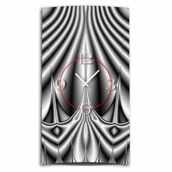 Abstrakt grau Designer Wanduhr modernes Wanduhren Design leise kein ticken dixtime 3D-0213