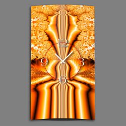 Psychedelic orange  Designer Wanduhr modernes Wanduhren Design leise kein ticken dixtime 3D-0212