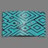 Abstrakt Labyrinth t&uuml;rkis Designer Wanduhr modernes Wanduhren Design leise kein ticken dixtime 3D-0206