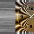 Wanduhr XXL 3D Optik Dixtime modern grau braun 50x70 cm leises Uhrwerk GR-016