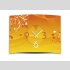 Wanduhr XXL 3D Optik Dixtime abstrakt orange Bl&uuml;ten 50x70 cm leises Uhrwerk GR-015
