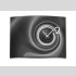 Wanduhr XXL 3D Optik Dixtime abstrakt schwarz grau 50x70 cm leises Uhrwerk GR-011