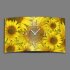Sonnenblumen Designer Wanduhr modernes Wanduhren Design leise kein ticken dixtime 3D-0148