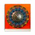 Tischuhr 30cmx30cm inkl. Alu-St&auml;nder -antikes Design Artefakt Rosette  ger&auml;uschloses Quarzuhrwerk -Wanduhr-Standuhr TU3787 DIXTIME 