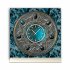 Tischuhr 30cmx30cm inkl. Alu-St&auml;nder -antikes Design Motiv Marmor Bronze Artefakt ger&auml;uschloses Quarzuhrwerk -Wanduhr-Standuhr TU3803 DIXTIME 
