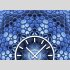 Tischuhr 30cmx30cm inkl. Alu-St&auml;nder -modernes Design Motiv blaue Kiesel  ger&auml;uschloses Quarzuhrwerk -Wanduhr-Standuhr TU3867 DIXTIME 