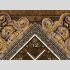 Tischuhr 30cmx30cm inkl. Alu-St&auml;nder -antikes Design Motiv Holz Relief Schnitzerei ger&auml;uschloses Quarzuhrwerk -Wanduhr-Standuhr TU3956 DIXTIME 