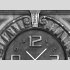 Tischuhr 30cmx30cm inkl. Alu-St&auml;nder -antikes Design  Granitmuster Steinplatte ger&auml;uschloses Quarzuhrwerk -Wanduhr-Standuhr TU3962 DIXTIME 