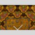 Tischuhr 30cmx30cm inkl. Alu-St&auml;nder -antikes Design Vintage Fliesenmuster Blumenornament ger&auml;uschloses Quarzuhrwerk -Wanduhr-Standuhr TU3963 DIXTIME 