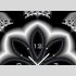 Tischuhr 30cmx30cm inkl. Alu-St&auml;nder -abstraktes Design Blume schwarz  ger&auml;uschloses Quarzuhrwerk -Wanduhr-Standuhr TU3997 DIXTIME