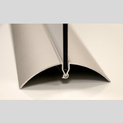 Tischuhr 30cmx30cm inkl. Alu-St&auml;nder -abstraktes Design silbergrau  ger&auml;uschloses Quarzuhrwerk -Wanduhr-Standuhr TU4066 DIXTIME 