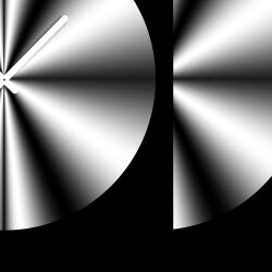 Wanduhr XXL 3D Optik Dixtime schwarz wei&szlig; Kreis 50x70 cm leises Uhrwerk GR-005
