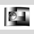 Wanduhr XXL 3D Optik Dixtime modern schwarz wei&szlig; 50x70 cm leises Uhrwerk GR-004