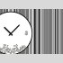 Tischuhr 30cmx30cm inkl. Alu-St&auml;nder -modernes Design Streifen grau ger&auml;uschloses Quarzuhrwerk -Wanduhr-Standuhr TU4079 DIXTIME 