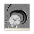 Tischuhr 30cmx30cm inkl. Alu-St&auml;nder -modernes Design schwarz grau marmoriert  ger&auml;uschloses Quarzuhrwerk -Wanduhr-Standuhr TU4082 DIXTIME 