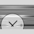 Tischuhr 30cmx30cm inkl. Alu-St&auml;nder -modernes Design Streifen grau anthrazit  ger&auml;uschloses Quarzuhrwerk -Wanduhr-Standuhr TU4083 DIXTIME 