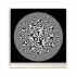 Tischuhr 30cmx30cm inkl. Alu-St&auml;nder -abstraktes Design schwarz grau  ger&auml;uschloses Quarzuhrwerk -Wanduhr-Standuhr TU4087 DIXTIME 