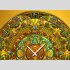 Tischuhr 30cmx30cm inkl. Alu-St&auml;nder -mystisches Design Sonnenscheibe Maya Kalender  ger&auml;uschloses Quarzuhrwerk -Wanduhr-Standuhr TU4242 DIXTIME