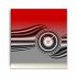 Tischuhr 30cmx30cm inkl. Alu-St&auml;nder -edles Design grau  rot  ger&auml;uschloses Quarzuhrwerk -Wanduhr-Standuhr TU4270 DIXTIME 