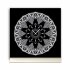 Tischuhr 30cmx30cm inkl. Alu-St&auml;nder -abstraktes Design schwarz silbergrau  ger&auml;uschloses Quarzuhrwerk -Wanduhr-Standuhr TU4315 DIXTIME 