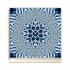 Tischuhr 30cmx30cm inkl. Alu-St&auml;nder -modernes Design Kaleidoskop blau  ger&auml;uschloses Quarzuhrwerk -Wanduhr-Standuhr TU4409 DIXTIME 