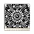 Tischuhr 30cmx30cm inkl. Alu-St&auml;nder -modernes Design Kaleidoskop silbergrau  ger&auml;uschloses Quarzuhrwerk -Wanduhr-Standuhr TU4410 DIXTIME