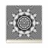 Tischuhr 30cmx30cm inkl. Alu-St&auml;nder -modernes Design Kaleidoskop silbergrau  ger&auml;uschloses Quarzuhrwerk -Wanduhr-Standuhr TU4412 DIXTIME 