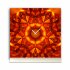 Tischuhr 30cmx30cm inkl. Alu-St&auml;nder -modernes Design Kaleidoskop rot orange  ger&auml;uschloses Quarzuhrwerk -Wanduhr-Standuhr TU4415 DIXTIME 