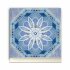 Tischuhr 30cmx30cm inkl. Alu-St&auml;nder -nostalgisches Design Fliesen-Look blau  ger&auml;uschloses Quarzuhrwerk -Wanduhr-Standuhr TU4421 DIXTIME
