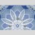 Tischuhr 30cmx30cm inkl. Alu-St&auml;nder -nostalgisches Design Fliesen-Look blau  ger&auml;uschloses Quarzuhrwerk -Wanduhr-Standuhr TU4421 DIXTIME