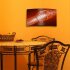 Abstrakt rot orange Designer Wanduhr modernes Wanduhren Design leise kein ticken dixtime 3D-0113