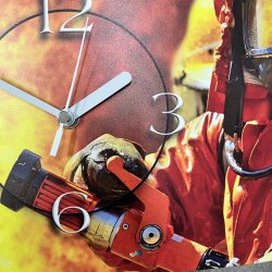 Feuerwehr Designer Wanduhr modernes Wanduhren Design leise kein ticken dixtime 3D-0062