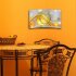 Abstrakt gelb orange Designer Wanduhr modernes Wanduhren Design leise kein ticken dixtime 3D-0048