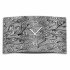 Abstrakt Zendoodle Ornament grau schwarz Designer Wanduhr modernes Wanduhren Design leise kein ticken dixtime 3D-0044