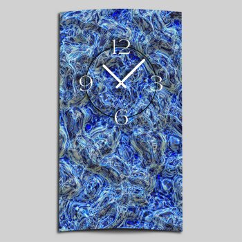 Abstrakt blau marmoriert Designer Wanduhr modernes Wanduhren Design leise kein ticken dixtime 3D-0037