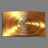 Abstrakt gold bronze Designer Wanduhr modernes Wanduhren Design leise kein ticken dixtime 3D-0030