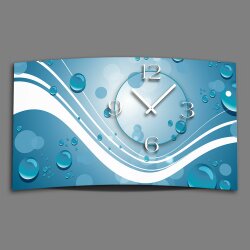 Digital Designer Art abstrakt blau Designer Wanduhr modernes Wanduhren Design leise kein ticken DIXTIME 3DS-0385