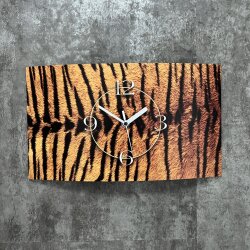 Animalprint Fell Tiger Designer Wanduhr modernes...