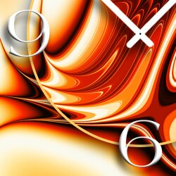 Digital orange rot Designer Wanduhr modernes Wanduhren Design leise kein ticken DIXTIME 3DS-0270